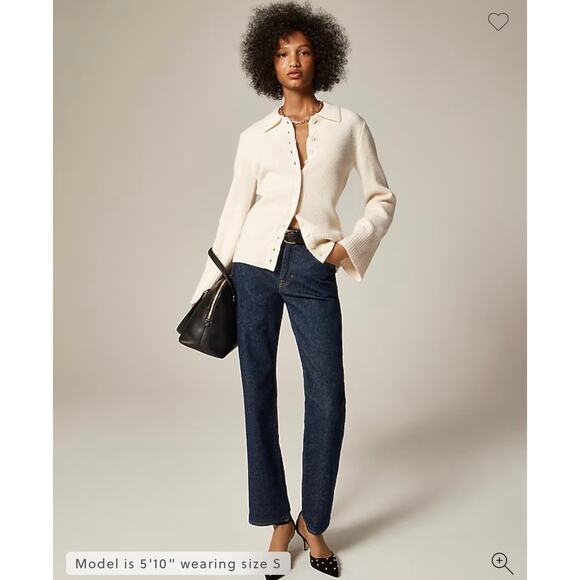 J. Crew Sweaters - J. Crew Milano Stitch Cinched Waist Cardigan Ivory NWT size Small